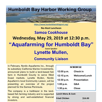 Aquafarming for Humboldt Bay