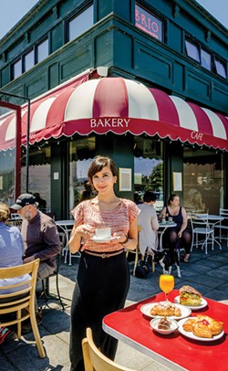 PHOTO BY CHUCK JOHNSON - A leisurely al fresco breakfast at - Cafe Brio — a little French, a little Humboldt.