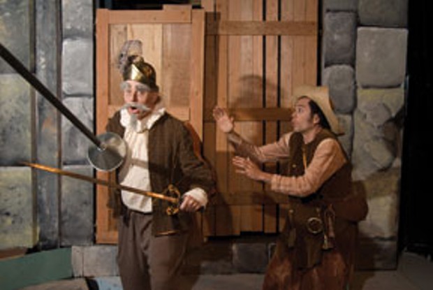 Brad Curtis as Don Quixote and John Ludington as Sancho Panza in the excellent Ferndale Rep production of Man of La Mancha.