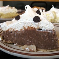 Chocolate cream pie at Toni's. Yippee-pie-yay.