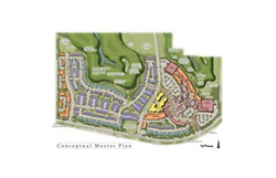 Detail of Ridgewood Village Conceptual Master Plan.