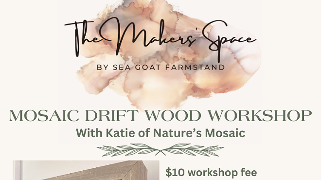 Driftwood mosaic workshop