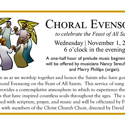 Evensong to celebrate the Feast of All Saints