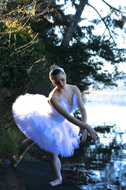 PHOTO BY HEATHER SORTER - Harmony Sorter as Odette in Bayside Ballet's production of Swan lake