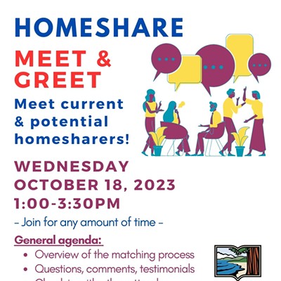 Homeshare Meet & Greet 10/18/23 1pm-3:30pm, Eureka Library