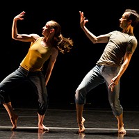 Hubbard Street Dancers Penny Saunders and Pablo Piantino in Ohad Naharin’s "THREE TO MAX."
