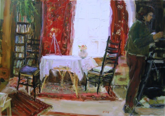 Interior with Figure - PAINTING BY ALICIA TREDWAY