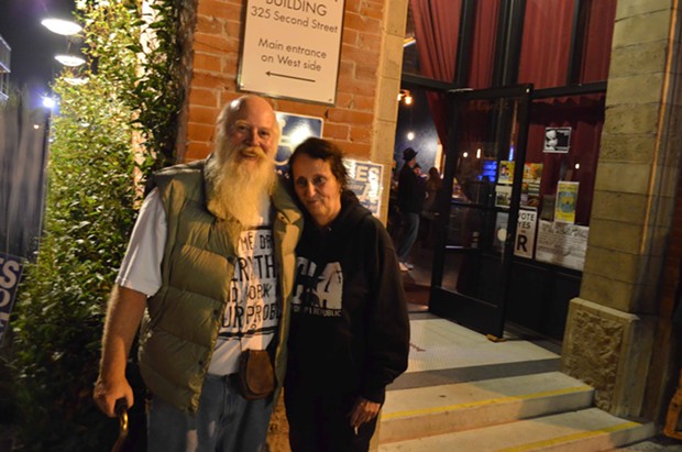 James Decker and Linda Lee outside of the Siren's Song Tavern. - GRANT SCOTT-GOFORTH