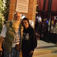 James Decker and Linda Lee outside of the Siren's Song Tavern.