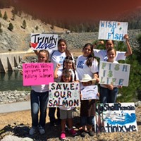 There was a Hoopa rally at Lewiston Dam today.