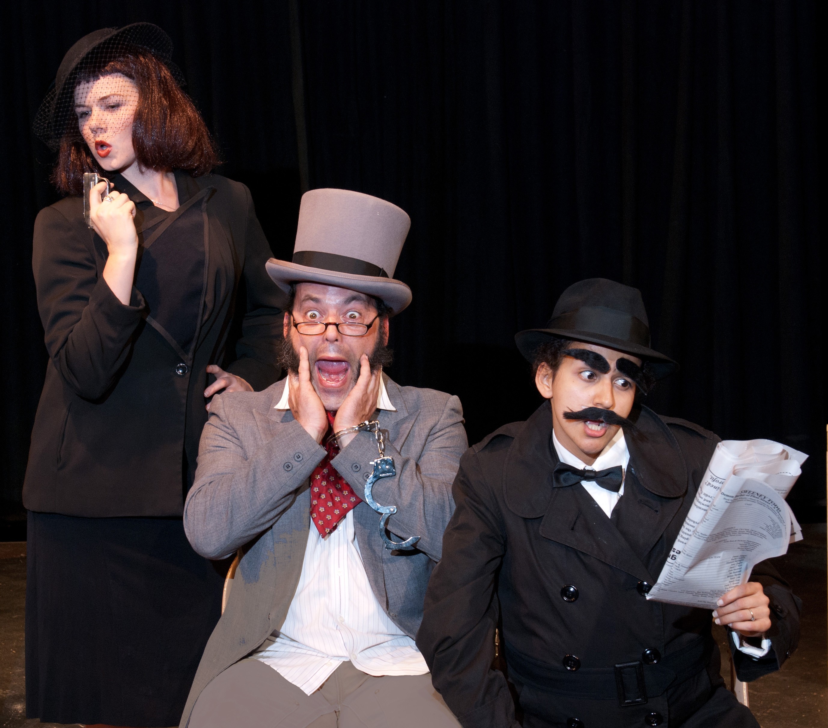 Kyra Gardner, Jeremy Webb and Millie Casillas in Ferndale Rep's The 39 Steps - COURTESY OF FERNDALE REP