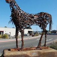 Linda Wise's metal horse sculpture