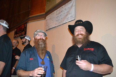 Mark Nicely, left, and Mad River brewmaster Dylan Schatz. - PHOTO BY HEIDI WALTERS