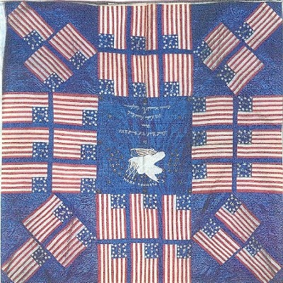 The Banner Quilt (also known as the Grant Quilt), gifted from the Ladies Social Circle of Eureka to Lieut. Gen. Ulysses S. Grant
