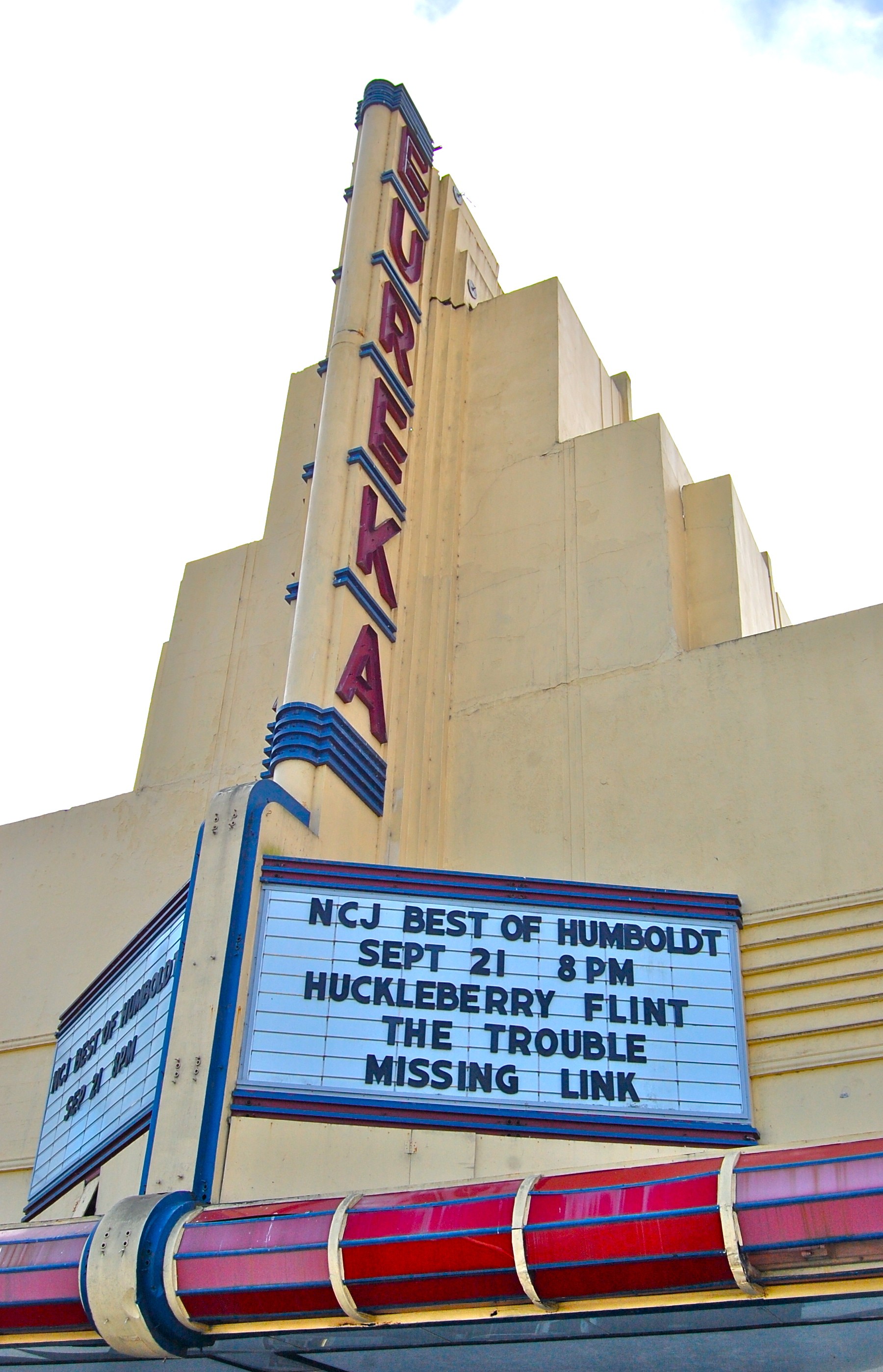 NCJ Best of Humboldt Party marquee at the Eureka Theater
