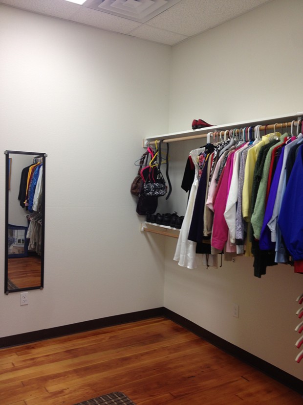 The "hire attire" room inside the new Betty Kwan Chinn Day Center for the homeless. - PHOTO BY HEIDI WALTERS