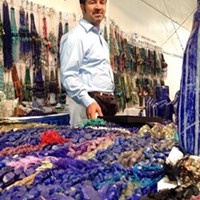 Aman khan Zadran, of Afghan Gem Jewelry, at the Gem Faire in Eureka Saturday.