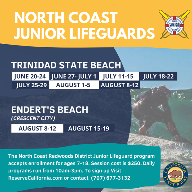 Flyer for North Coast Junior Lifeguard Program