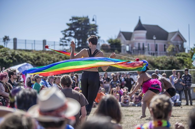 The Caravan of Glam performs for a crowd at the Humboldt Pride Revolution Parade and Festival in Eureka, Sat. Sept. 13.