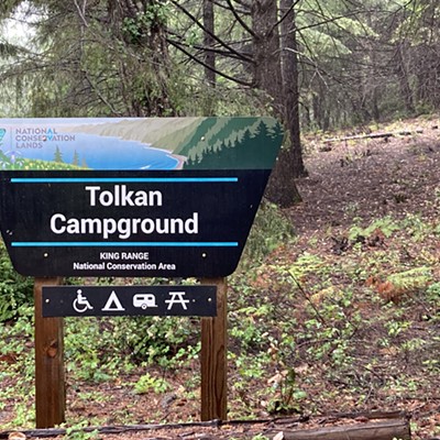 Tolkan Campground sign on King Peak Rd - site of this mountain bike trail workday