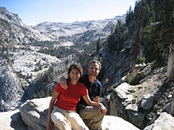Pieter and Sara in Sequoia National Park granite.