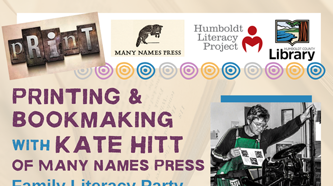 Print and Book Making with Kate Hitt of Many Names Press a Family Literacy Party