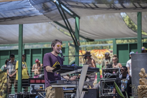 Evan "Evton B" Burtan performing with Indubious at the 30th Annual Reggae On The River 2014, Saturday Aug.2.