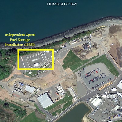 Aerial view of Humboldt Bay spent fuel storage site