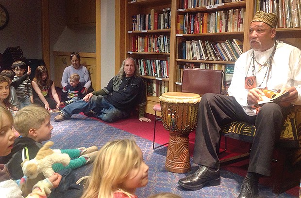 Storyteller Baba Jamal Koram presents a program of African tales for kids and parents at the Eureka Library. - PHOTO BY BOB DORAN