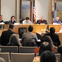 The Humboldt County Planning Commission discusses a draft outdoor medical marijuana growing ordinance at a recent meeting.