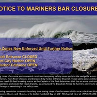 UPDATE: Coast Guard Closes Harbor Entrance Due to High Surf, Winter Weather Continues (Video)