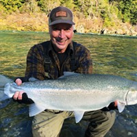 Steelhead Anglers Dealing with Tough Conditions
