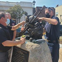 UPDATE: Firefighter Memorial on Clarke Plaza Restored