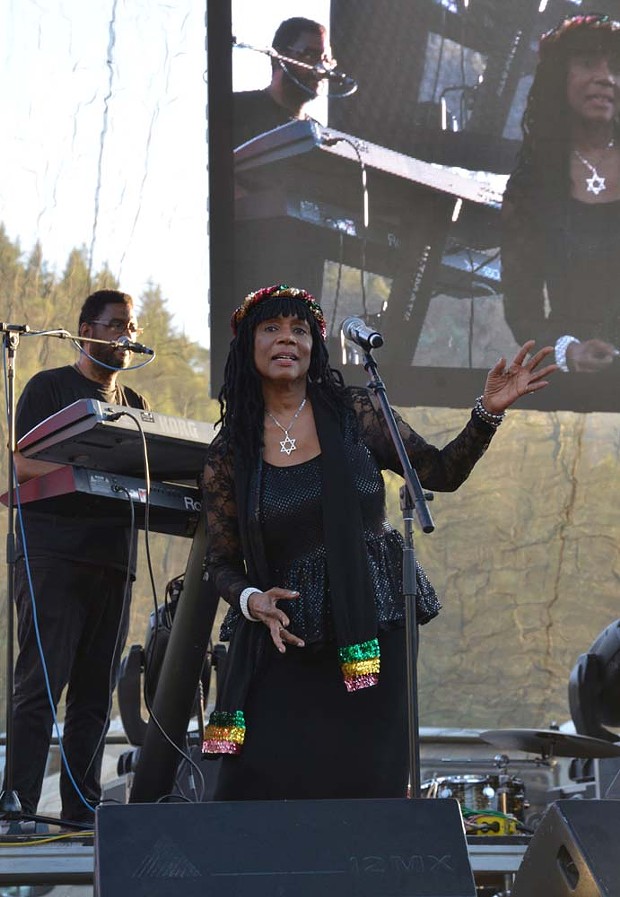 A vocalist took the stage during Israel Vibration's set. - PHOTO BY ERICA BOTKIN