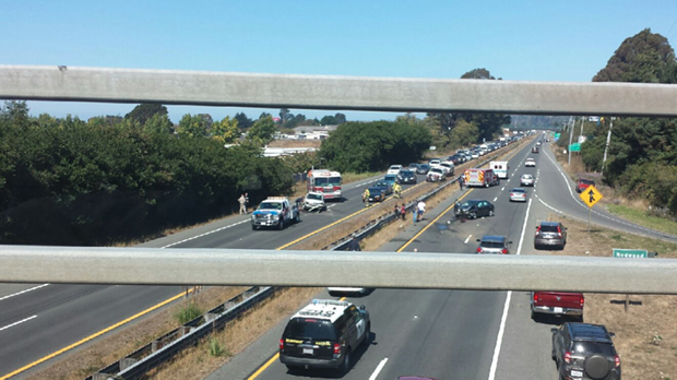 A multi-vehicle crash has disrupted traffic on U.S. Highway 101 near State Route 299. - PHOTO COURTESY OF  MARK NELSON