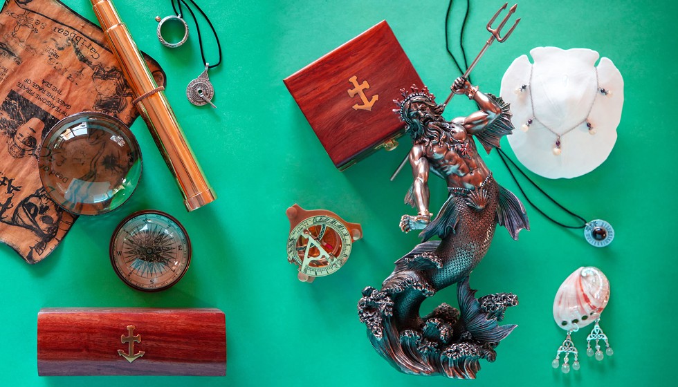 Maritime treasures and fisheye jewelery. - AMY KUMLER
