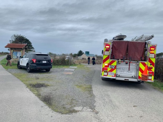 EPD and Humboldt Bay Fire at the scene. - MARK MCKENNA
