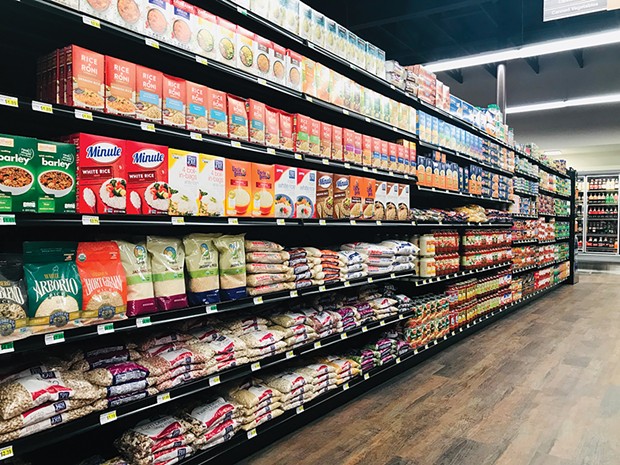 Stocked shelves at the new grocery store. - PHOTO BY ALLIE HOSTLER