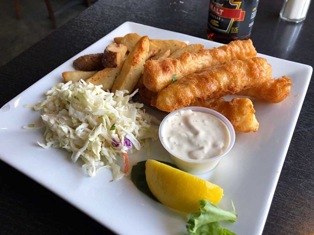 Rock cod fish and chips. - PHOTO BY JENNIFER FUMIKO CAHILL