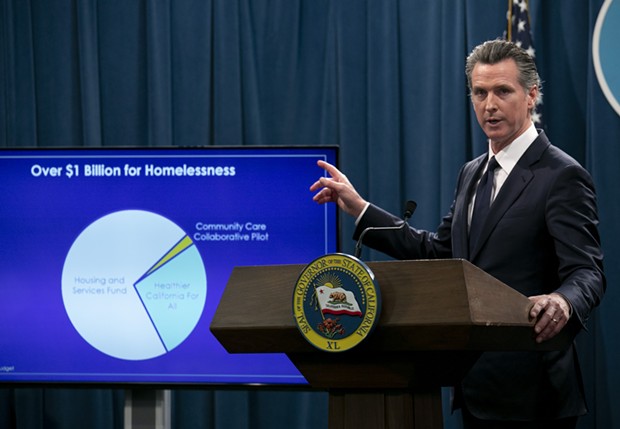 In this file photo, Gov. Gavin Newsom fields questions on his 2020-21 budget proposal Jan. 10, 2020. California now faces a $54 billion deficit. - ANNE WERNIKOFF FOR CALMATTERS