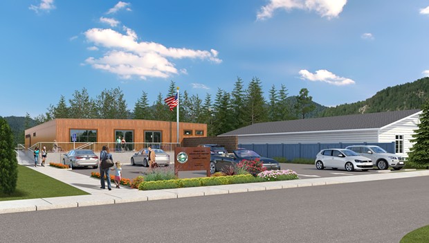 A digital imagining of the Garberville Campus Complex - HUMBOLDT COUNTY