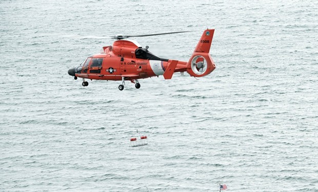 An MH-65 Dolphin helicopter. - COAST GUARD PHOTO BY CHIEF PETTY OFFICER BRANDYN HILL