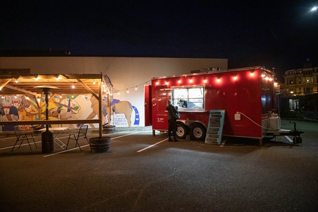 The Shanty truck parked beside its recently built parking lot patio. - PHOTO BY MARK MCKENNA