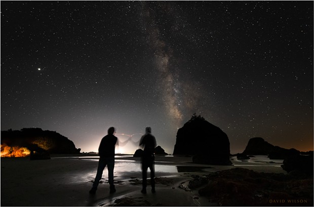 We watched Jupiter, Saturn, and the Milky Way slide across the sky as we waiting for another meteor… But three major meteors in one night was not to be, not for us. September 10, 2021 at Houda Point Beach, Humboldt County, California. - DAVID WILSON