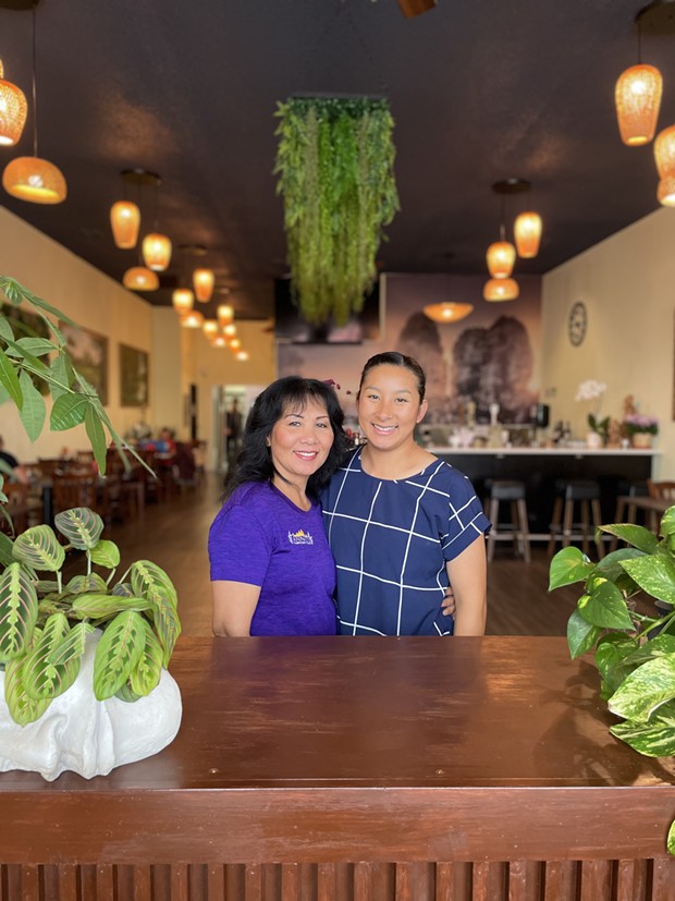 Annie Chau and Laura Chau-Yang at the new Annie’s Cambodian Cuisine in Henderson Center. - SUBMITTED
