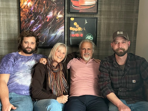 Jeffrey and Els Woodke, center, with their sons, Robert and Matthew, in San Francisco. - SUBMITTED