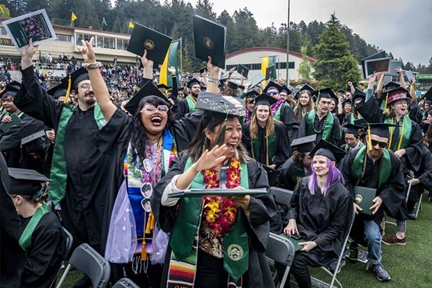 The Class of 2023 celebrates at their graduation on May 13. - PHOTOS BY MARK LARSON