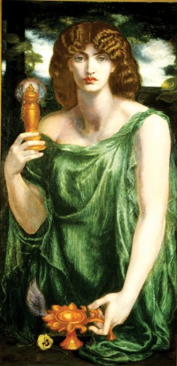 My muse Mnemosyne, ancient Greek goddess of memory, as painted by Dante Gabriel Rossetti (1828-1882). - PUBLIC DOMAIN IMAGE VIA WIKIMEDIA