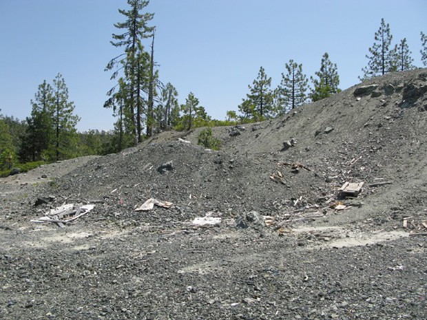 Various litter and debris is left at a makeshift shooting range on Horse Mountain. - SUBMITTED