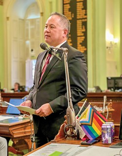 Assemblymember Phil Ting, shown here addressing the Legislature, has championed sentencing reform, introducing legislation to allow prosecutors to recall and resentence inmates and to fund pilot resentencing programs in nine California counties. - SUBMITTED